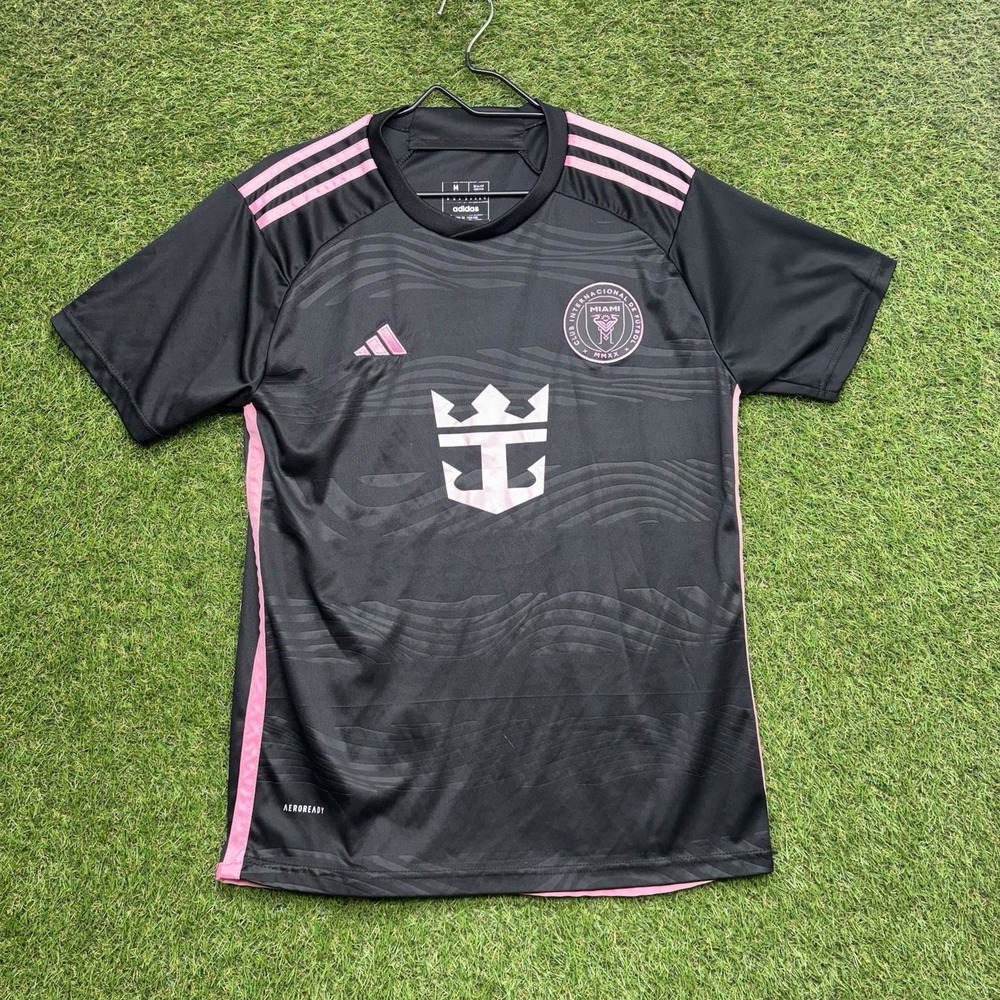 Inter Miami CF Jersey Mens Medium Adidas Black Messi #10 Slim 23/24 Away
